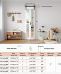 White Bifold Barn Doors 24X84 Inch Featuring Killer Full Length Mirror Easy Glide Hardware Super Solid Frame with 28 inch track.