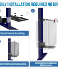 Installation guide for Built Tough Under Desk PC Mount Clamp On Computer Tower Case Holder on desk leg.