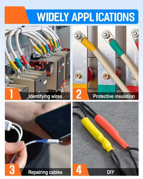 Pro Grade Heat Shrink Tubing Kit With Adhesive Lined Marine Grade Waterproof used for electrical wire insulation and repair