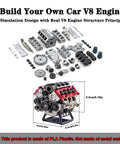 Dope Mini V8 Engine Kit That Actually Runs For Adults with PLA parts and realistic assembly components.