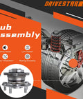Rear Wheel Hub And Bearing Assembly Pair For Honda Accord 2008 To 2012 And Acura TSX 2009 To 2014, 5-Bolt Lugs, ABS Encoder