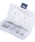 100Pcs Cotter Pins Assortment Kit With Storage Box Carbon Steel Split Pin Clips For Automotive Tractor Hitch And Machinery Fastening Needs Heavy Duty Garage Ready Must Have, open box with assorted sizes