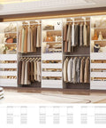 Heavy-Duty All-In-One Closet Organizer System With Extendable Hanging Rods Spacious Drawer Units And Flexible Wooden Shelving For Straight Up Serious Home Storage Wins, organized clothing and accessories.