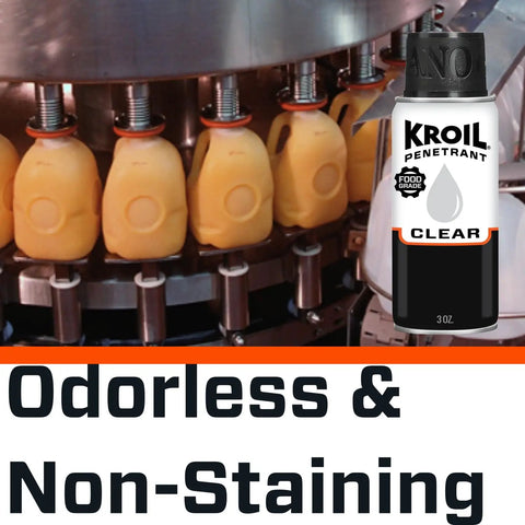 Clear Penetrant Spray For Food Grade Equipment, Odorless And Non Staining Rust Loosener, NSF H1 Registered And Kosher Certified