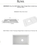 Stainless Steel Wire Sink Grid For 6307 Allia Kitchen Sinks, 26 1/4 Inch By 15 1/4 Inch, Biscuit Vinyl Coated With Plastic Feet To Protect Bottom