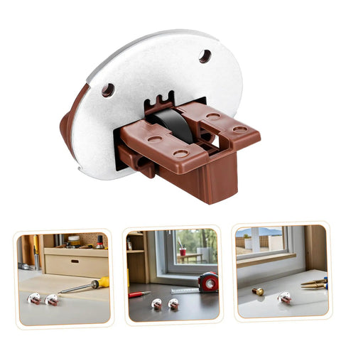 Drawer Glide Kit With Plastic Rollers For Bottom Mount Slides shown with installation tools and steps.