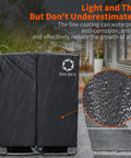 Beast IBC Cover for 275 Gallon Water Tank with Zipper shown in rain, featuring durable 420D waterproof shell for outdoor use.