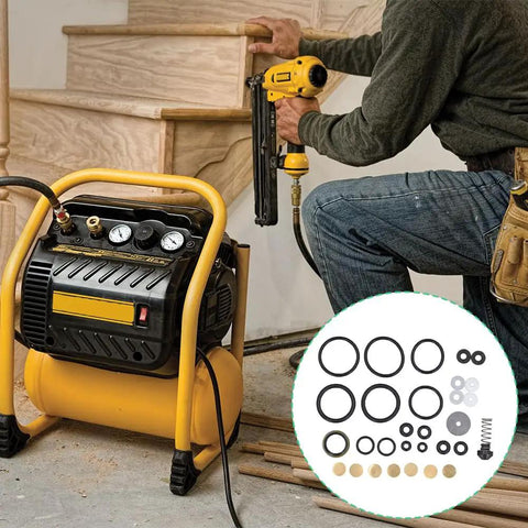 Pro Grade High Pressure PCP Air Compressor Replacement Parts Repair Kit with O Rings Seals Valves in workshop setting