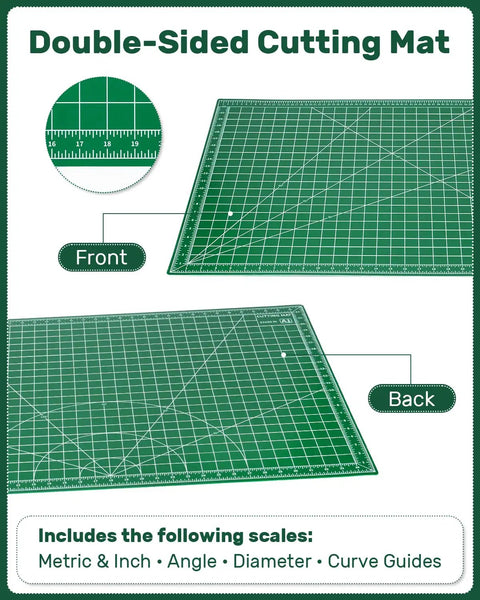 Self Healing Cutting Mat 23 By 35 Inches Large Double-Sided Rotary Cutting Mat For Sewing, Quilting, Scrapbooking, Fabric And Craft Projects