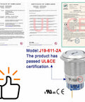 Three Quarter Inch Key Switch With Metal Locking Housing UL Listed SPDT Two Position 1NO1NC Maintained Rotary Switch with UL & CE certification