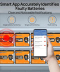 Beefed Up 12V 150Ah LiFePO4 Battery With Metal Shell Bluetooth Monitoring app showing battery notifications