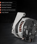 Beefed Up High Output 12V 150A CW Pulley Alternator Replacement for 2014 Through 2016 Silverado 1500 with 6 Groove Belt