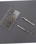 1000 Piece Stainless Steel Miniature Screws Kit For Glasses Phones Watches And Eyewear With Screwdriver And Tweezers Included All In One Assorted Sizes Rust Resistant Easy Install Go To Repair Set on a gray background