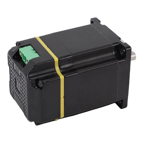 High Performance Stepper Motor With Encoder For CNC Control And Closed Loop Servo Motion Controller For Wire Stripping Machines Durable ABS And Aluminum Construction Delivers Smooth 1.2Nm Torque And Easy Install With Two Terminals, side view