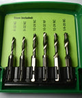 Metal Drill And Tap Kit For Greenlee With Quick Change Adapter Pro Grade Six Piece Drill Tap Deburring Set 6 32 to 1 4 20 Sizes