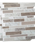 Peel And Stick Marble Look Tiles 12x12 Inch For Kitchen Backsplash And Bathroom, Water And Heat Resistant, Easy DIY Cut To Fit.