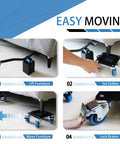 Step-by-step guide to using Heavy Duty Carbon Steel Furniture Dolly With 3000 Lb Capacity for safe appliance transport.