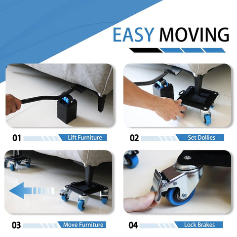 Step-by-step guide to using Heavy Duty Carbon Steel Furniture Dolly With 3000 Lb Capacity for safe appliance transport.