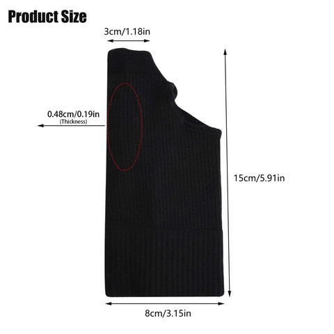 Size diagram of Thumb Arthritis Compression Gloves With Gel Pads For All Day Comfy Fit Breathable Fingerless Wrist Support Carpal Tunnel Relief