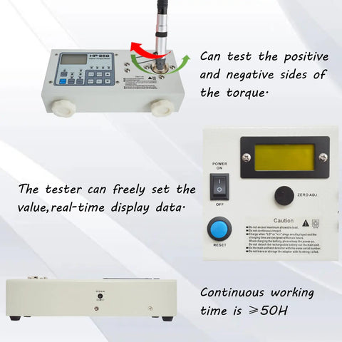 Intelligent Pro Grade Torque Tester Cap Torque Meter Digital Tester Multifunctional Measuring Tool With Box Three Unit Conversion Lbf In Kgf Cm Nm Peak Hold For Automotive And DIY Projects, front view