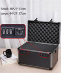 Rugged Aluminum Tool Case Portable Toolbox With Removable Foam For Tools And Gear Hard Storage Chest Dual Password Lock