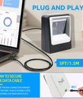 Handsfree Omnidirectional Desktop Barcode Scanner With USB Cable For 1D 2D And QR Codes Image Sensing Plug And Play Barcode Reader
