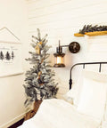 Farmhouse Dimmable Swing Arm Wall Light Two Pack Hardwire Or Plug In Rustic Vintage Sconce with On Off Switch in bedroom.
