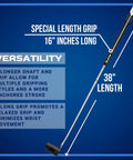 Image showing Extra Long 38 Inch Putter With 16 Inch Grip For Maximum Reach And Stability, Offset Bent Steel Shaft, High MOI description.