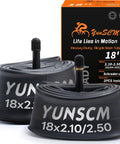 2 Pack 18 Inch Heavy Duty Bike Tubes 18x2.10 To 18x2.50 AV32mm Schrader Valve 52 By 64 By 355 Inner Tubes For Bicycle Tires