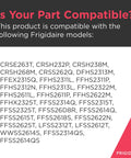 Compatibility list for Air Damper Control Assembly Kit For Refrigerators White Replacement Part with Frigidaire models.