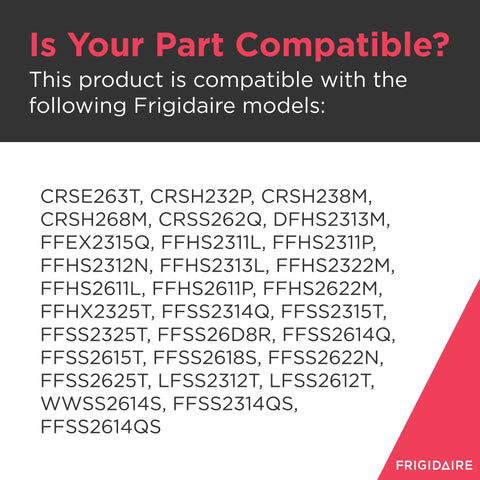 Compatibility list for Air Damper Control Assembly Kit For Refrigerators White Replacement Part with Frigidaire models.