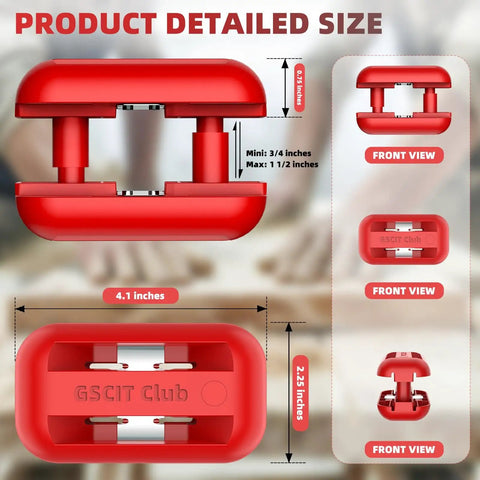 Carbide Blades Edge Banding Trimmer Hand Planer For Burr Removal And Edge Trim Wood Scraper Tool with red finish, size details.