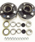Heavy Duty Trailer Idler Hub Kit Set Built To Haul Five On Four And A Half Bolt Pattern For 3500 Lb Axles Two Pack Includes Inner And Outer Cone Bearings And Grease Seals 22017K components