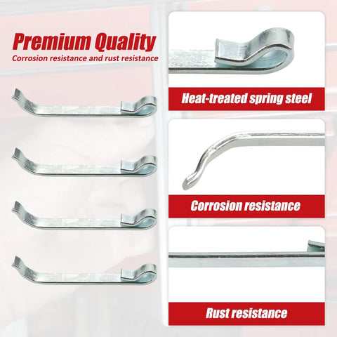 4 Pack Tool Box Drawer Slide Retaining Keeper Clips Universal Fit for Most Toolbox Drawers, shown with corrosion resistance
