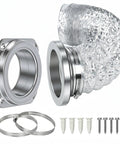 Magnetic Dryer Vent Connector Kit with Airtight Seal, Quick Magnetic Connection, 4-Inch Duct Hose, 2 Clamps, and Screws