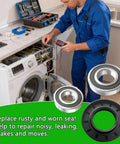 Straight Up Heavy Duty Washer Tub Bearing And Seal Replacement Kit with technician repairing washer components.