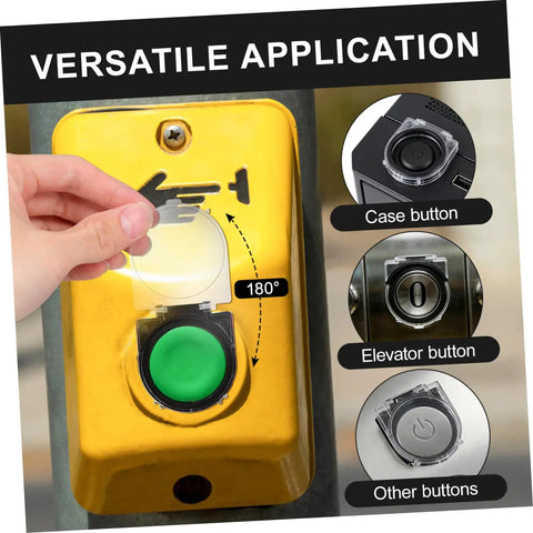 Heavy Duty Elevator Button Protective Cover And Switch Guard showcasing multipurpose use on elevator button and other devices.