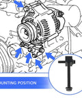 Heavy Duty Alternator Pump Pulley Adjuster Kit Durable Alloy For Hyundai Accent Rio 2001 2006 OE 37463-33000 37462-22000 37471-24000 mounting position illustration