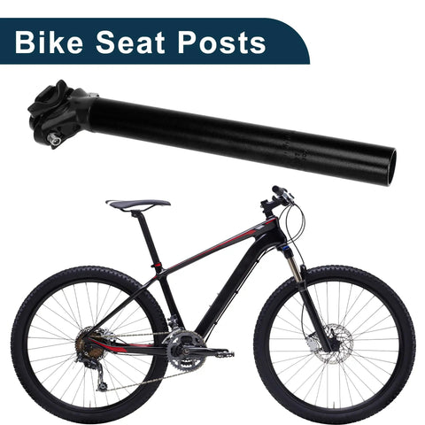 Adjustable Angle Bike Seat Post 30.9x300mm Aluminum Alloy Universal Fit For Road MTB BMX shown with black bicycle