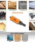 Straight Up Heavy Duty One Inch Hole Saw Kit With Arbor Pilot Bit Hex Key For Drilling Wood Metal Plastic Drywall Rugged Bi Metal Blades Built Like A Tank applications for drilling wood, plastic, and metal