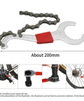 Six Piece Bicycle Repair Tools Kit For Mountain And Road Bikes, Pro Grade Cassette And Sprocket Removal Set tool with chain.