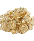 Gold Brass Peony Flower Cabinet Knobs And Drawer Pull Handles with a vintage copper finish, showcasing an elegant floral design