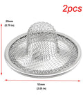 Heavy Duty Stainless Steel Kitchen Sink Strainers, 2 Inch Round Drain Filters For Bathrooms, Rust Proof Mesh Clog Catcher