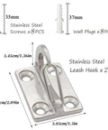 Heavy Duty Stainless Steel Dog Tie Out Wall Hook Set Rustproof Indoor Outdoor Leash Mount Holds Up To 500 Lbs Wall Mounted Leash Anchor 2 Pack dimensions