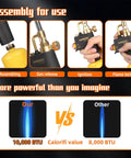 High Intensity Propane Torch Head With Trigger Start, Upgraded Anti Slip Handle, performance comparison against other torches