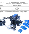 Electric Copper Pipe Bender Tube Bending Tool Kit For Hvac Plumbing And Ac Quick Bend showing detailed parts and dimensions.