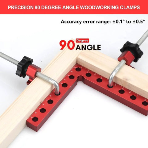 Four Pack 5.5 Inch Corner Clamps for Woodworking, 90 Degree Right Angle Clamps With Aluminum Alloy Positioning Squares in use