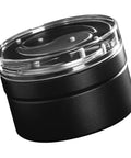 Smooth Operator 58mm Coffee Distributor And Leveler for Tight Espresso Pucks, black with clear top, solid 304 steel, professional tool.
