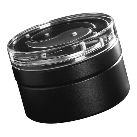 Smooth Operator 58mm Coffee Distributor And Leveler for Tight Espresso Pucks, black with clear top, solid 304 steel, professional tool.