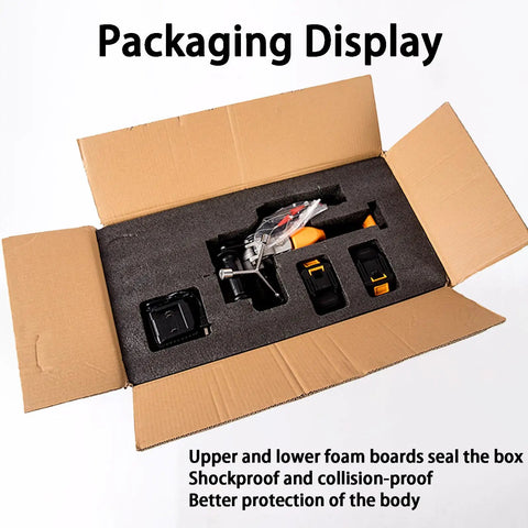 Packaging of Automatic Electric Wire Puller And Stringing Machine With Slick Variable Speed Control and No Sweat 360 Flex Head.